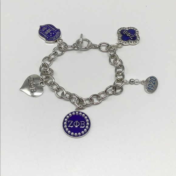 Zeta Phi Beta Sorority Charm Bracelet - Picture 1 of 1